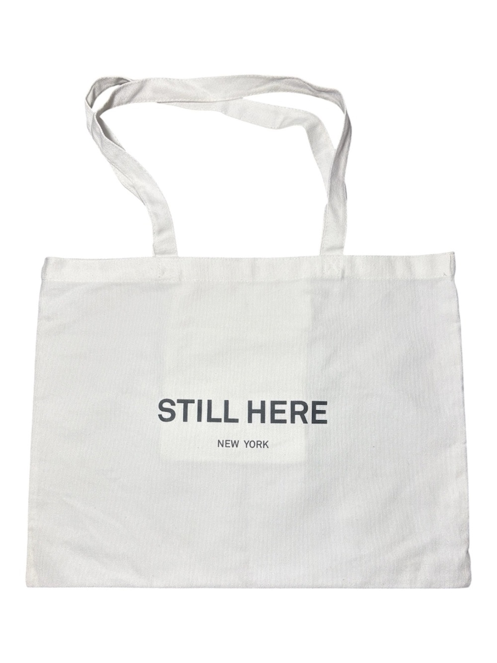 STILL HERE New York White Canvas Tote Bag